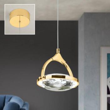 LED függő lámpa Moon, K9 kristály egy izzós, arany kép