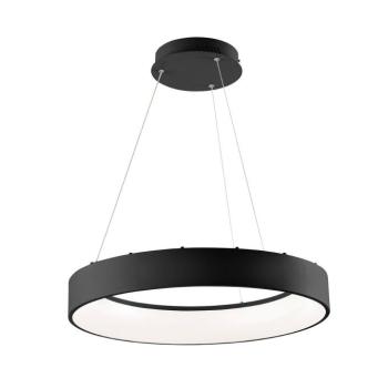 LED függő lámpa Noah, fekete, Ø 60 cm, fém, CCT kép