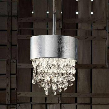 LED függő lámpa Olà S2 15, Ø 15 cm ezüst/átlátszó kép