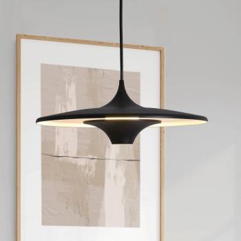 LED függő lámpa Rene, fekete, Ø 42 cm, fém