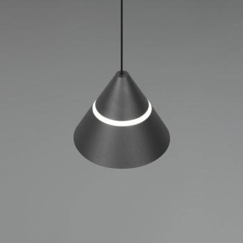 LED függő lámpa Romeo, Ø 14 cm, fekete, fém, CCT kép