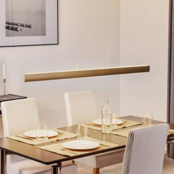 LED függő lámpa Runa, bronz, hossza 132 cm kép