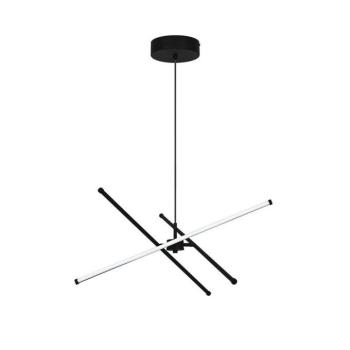 LED függő lámpa Sandy, hossz 60 cm, fekete, fém kép