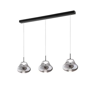LED függő világítás Deva, 3 izzós, 115 cm, szürke, CCT, dimmelhető kép