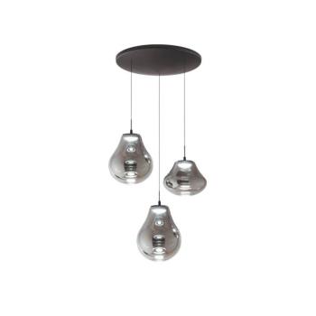 LED függő világítás Deva, 3 izzós, Ø 50 cm, szürke, CCT, dimmelhető kép