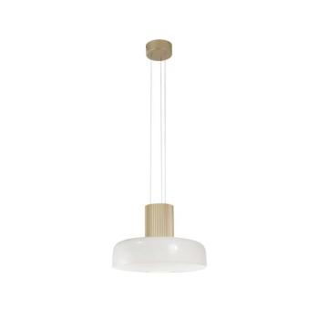 LED függő világítás Lunar, fehér/arany, üveg, CCT, dimmelhető