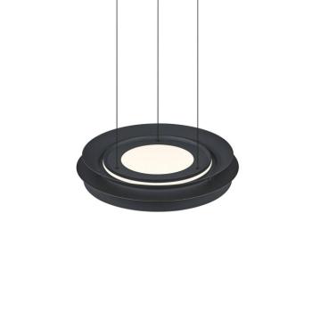 LED függőlámpa Lys, fekete, Ø 45 cm, CCT, távvezérléssel kép