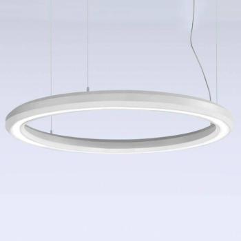 LED függőlámpa Materica alsó Ø 90 cm fehér kép