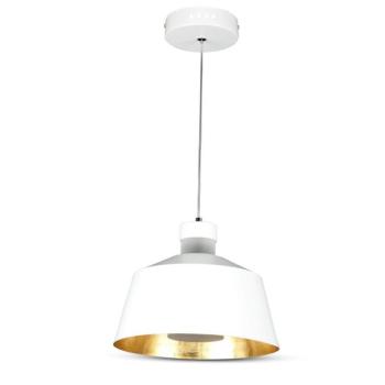 LED függőlámpák ernyővel, 7w, 3000K, meleg fehér, 400lm, 120°, fehér, CRI>80, V-TAC, 3937 kép