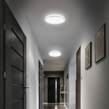 LED fürdőszoba mennyezeti világítás Slim Drip, fehér, Ø 29 cm, IP44 kép