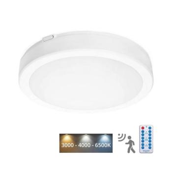 LED Fürdőszobai mennyezeti lámpa érzékelővel NAIROS LED/24W/230V IP65 fehér + távirányító KFN2X24WBI kép