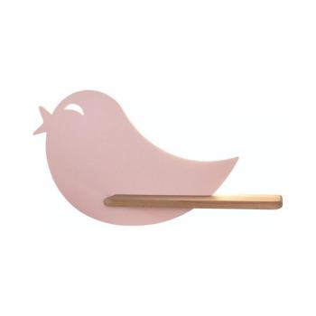 LED gyerekszoba falilámpa polccal BIRD LED/5W/230V rózsaszín/fa 21-84736 kép