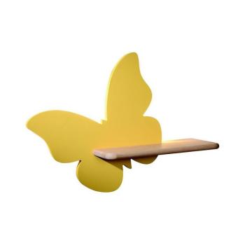 LED gyerekszoba falilámpa polccal BUTTERFLY LED/5W/230V sárga/fa 21-84873 kép