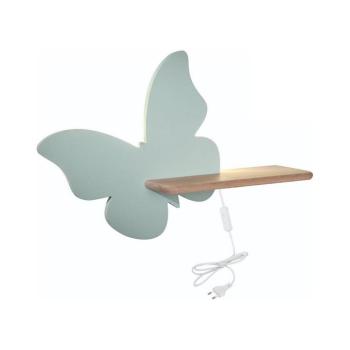 LED gyerekszoba falilámpa polccal BUTTERFLY LED/5W/230V zöld/fa 21-85160 kép