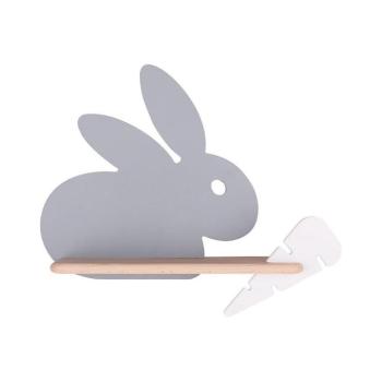 LED gyerekszoba falilámpa polccal RABBIT LED/4W/230V szürke/fehér/fa 21-84743 kép