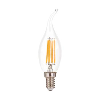 LED gyertya E14 4,5W izzószál 827 szélfújta dimm. kép