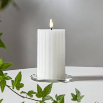 LED gyertya Flame Stripe fehér 15 cm valódi viasz elemmel működtetve kép