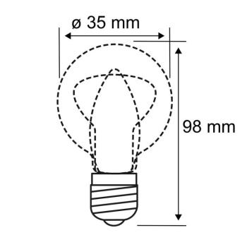 LED gyertya izzó E14 4,8W izzószál 2,700K dimmelhető kép