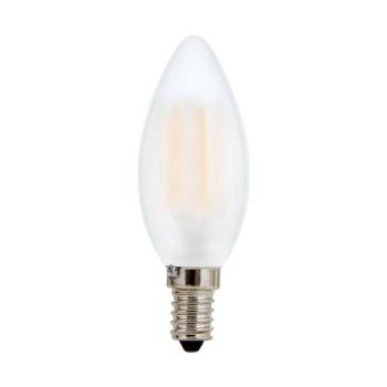 LED gyertya lámpa E14 4,5W 827 belül matt, dimm. kép