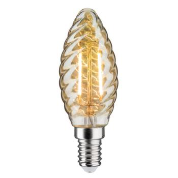 LED gyertya lámpa E14 4,7W arany csavart dimm. kép