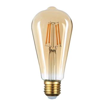 LED gyertya st64 8w arany üveg fényerőszabályozható, 2500K, meleg fehér, E27, dimmelhető, 700 lm, Optonica, 1322 kép