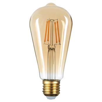 LED gyertya st64 arany üveg, 8W, 2500K, meleg fehér, E27, 700 lm, Optonica, 1305 kép