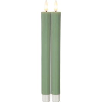 LED gyertya szett 2 db-os (magasság 25 cm) Flamme Stripe – Star Trading kép