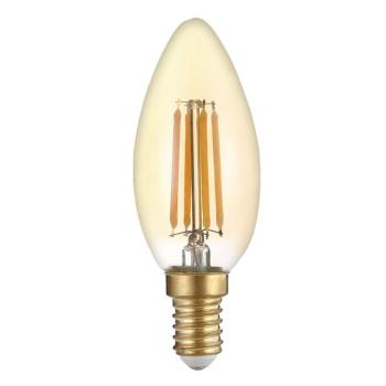 LED gyertyaizzó E14 c35 aranyüveg, 4W, 2500K, meleg fehér, 400 lm, Optonica, 1490 kép