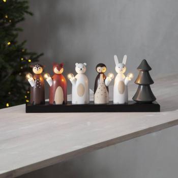 LED gyertyatartó Forest Friends, 5-izzós kép