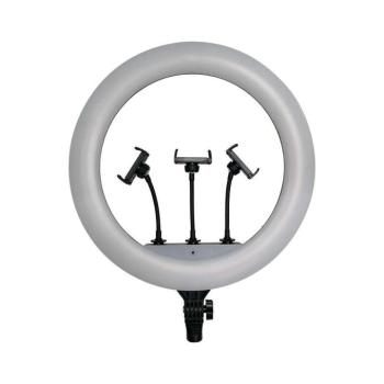 LED gyűrűs körlámpa szelfikhez és videóforgatáshoz, 55w, CCT, 6000lm, 125°, CRI>90, V-TAC, 23047