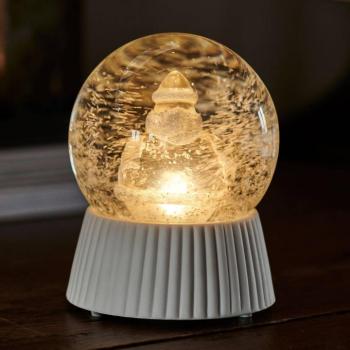 LED hógömb Mikulás hóesés effektussal kép