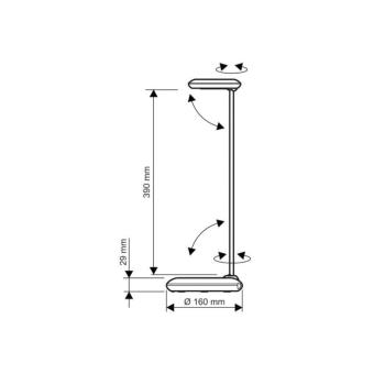 LED irodai világítás MAULstudy, piros, acél, 49 cm, E27 kép