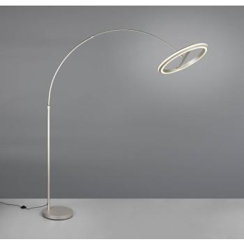 LED íves álló lámpa Amador, nikkel színű, magasság 205 cm, fém kép