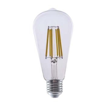LED izzó átlátszó filament ST64 E27 Nagy Fényáramú, 4w, 3000K, meleg fehér, 840lm, 300°, CRI>80, V-TAC, 2996 kép
