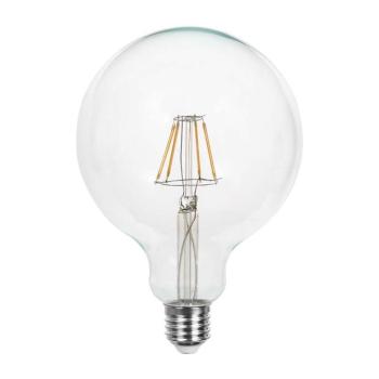 LED izzó átlátszó filament szálas gömb-E27, 10w, 6500K, hideg fehér, 1055lm, 300°, CRI>80, V-TAC, 214424 kép