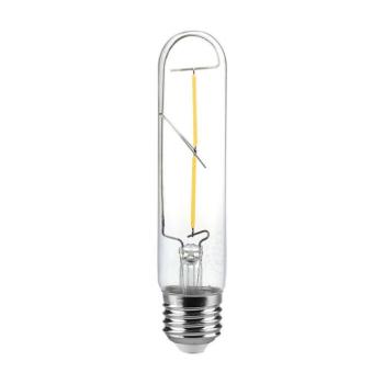 LED izzó átlátszó filament T30 E27, 2w, 3000K, meleg fehér, 200lm, 300°, CRI>80, V-TAC, 217251 kép