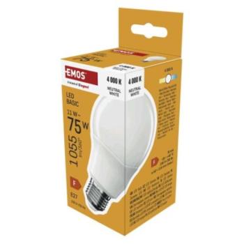 LED izzó Basic A60 / E27 / 11W (75 W) / 1055 lm / Természetes fehér kép