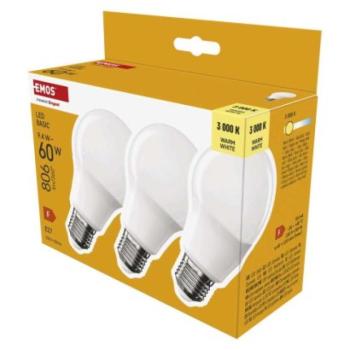 LED izzó Basic A60 / E27 / 9,4 W (60 W) / 806 lm / Meleg fehér kép