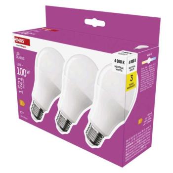 LED izzó Classic A60 / E27 / 13 W (100 W) / 1521 lm / Természetes fehér kép