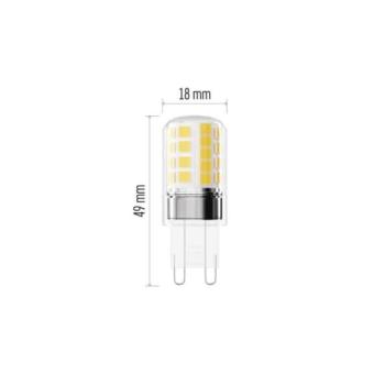 LED izzó Classic JC, G9, 4,2 W (40 W), 470 lm, meleg fehér, 3000K, 220-240V, CRI>80, EMOS, ZQ9E22 kép