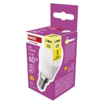 LED izzó Classic Mini Globe / E14 / 6,5 W (60 W) / 806 lm / Meleg fehér kép