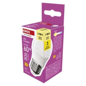 LED izzó Classic Mini Globe / E27 / 6,5 W (60 W) / 806 lm / Meleg fehér kép