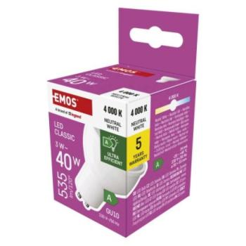 LED izzó Classic MR16 A CLASS/ GU10 / 3 W (40 W) / 535 lm / Természetes fehér kép
