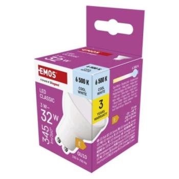 LED izzó Classic MR16 fehér/ GU10 / 3 W (32 W) / 345 lm / Hideg fehér kép