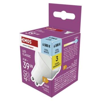 LED izzó Classic MR16 fehér/ GU10 / 4 W (39 W) / 450 lm / Hideg fehér kép
