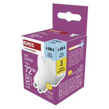 LED izzó Classic MR16 fehér/ GU10 / 7 W (72 W) / 1000 lm / Hideg fehér kép