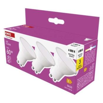 LED izzó Classic MR16 / GU10 / 7 W (60 W) / 806 lm / Természetes fehér kép