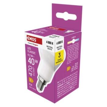 LED izzó Classic R50 / E14 / 4,2 W (40 W) / 470 lm / Természetes fehér kép