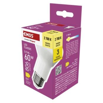 LED izzó Classic R63 / E27 / 5,9 W (60 W) / 806 lm / meleg fehér kép