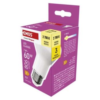 LED izzó Classic R63 / E27 / 7 W (60 W) / 806 lm / Meleg fehér kép
